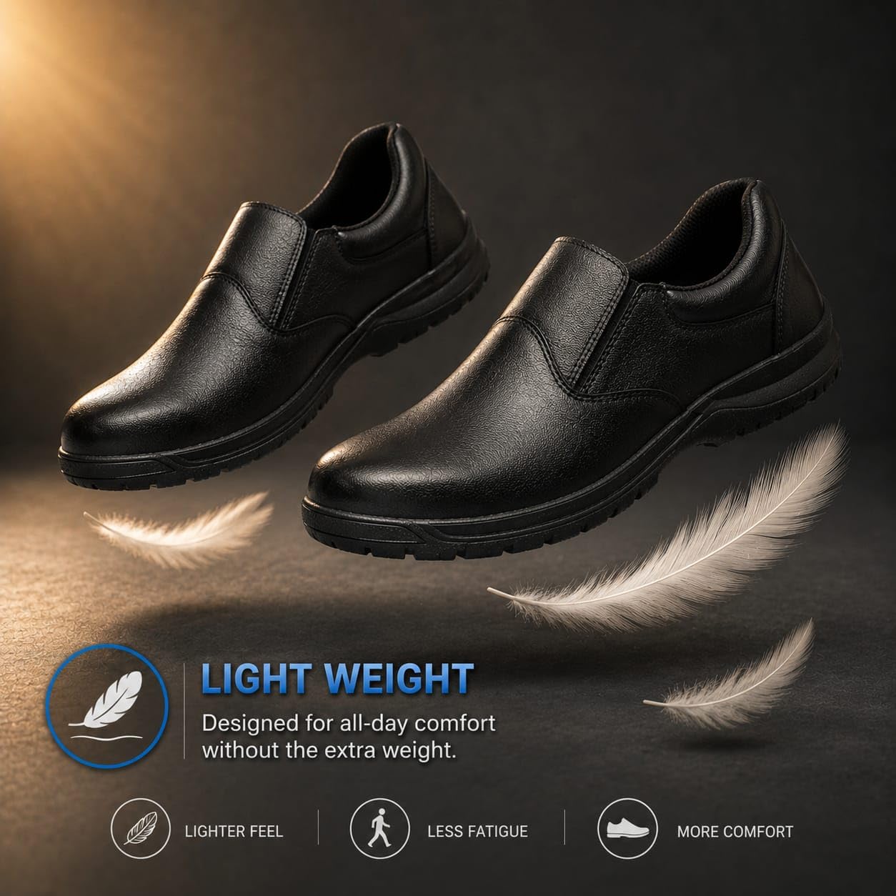 STONIX® Ninja genuine Leather Safety Shoes Men's | Steel Toe with Slip-Resistant Outsole | Lightweight & Durable | Waterproof Construction and industrial Work