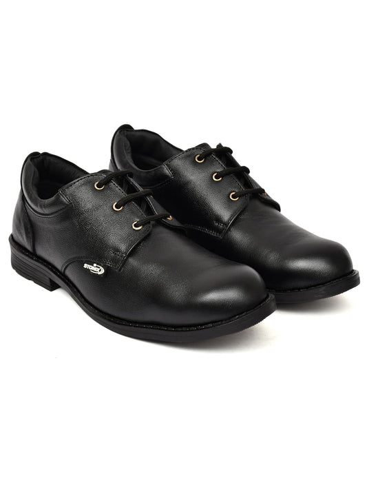 STONIX AR004 Men's Black Leather Steel Toe Safety Shoes