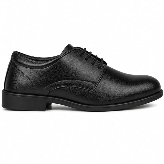 STONIX Men's Genuine Leather Derby Office Shoes – Black