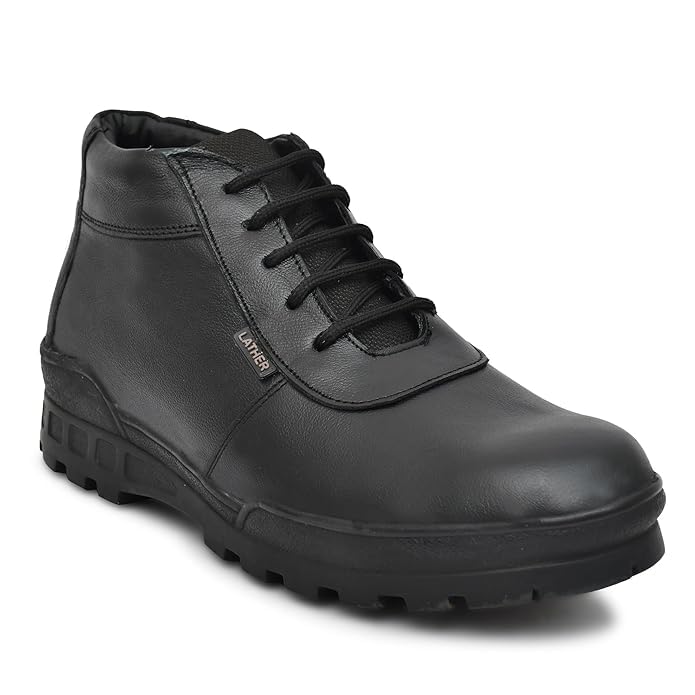 STONIX HYPO Men's Black Leather Steel Toe Safety Shoes