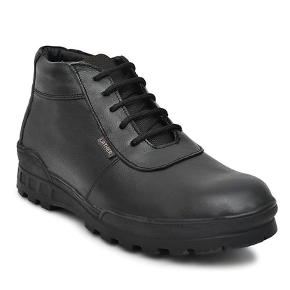 STONIX HYPO Men's Black Leather Steel Toe Safety Shoes