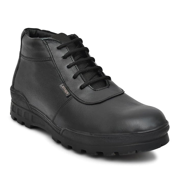 STONIX HYPO Men's Black Leather Steel Toe Safety Shoes