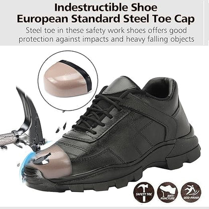 STONIX Leather Safety Shoes – Black