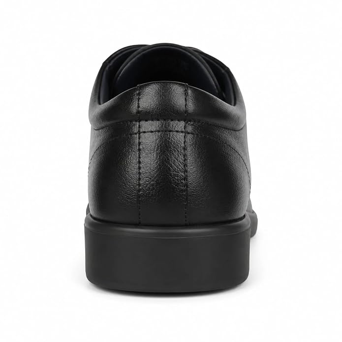 STONIX Men's Genuine Leather Derby Office Shoes – Black