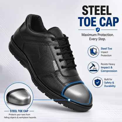 STONIX® TPR Sole Safety Shoes for Men – Black
