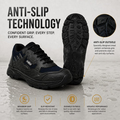 STONIX TitanPro Men's Blue Steel Toe Safety Shoes