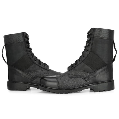 STONIX Hawk Sued Leather Steel Toe Safety Boots with TPR Black Sole - Ankle-Length