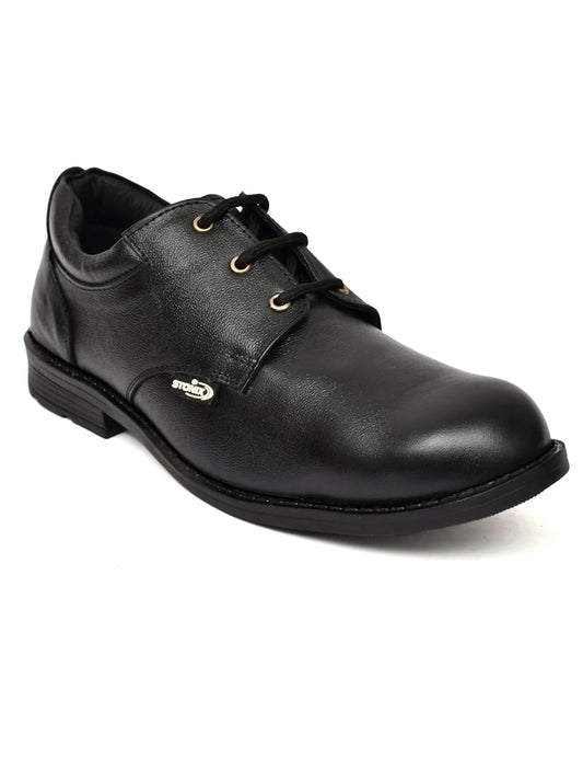 STONIX AR004 Men's Black Leather Steel Toe Safety Shoes