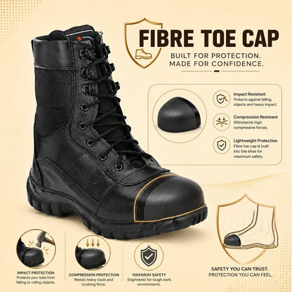 STONIX® PARABOOT-L0 Safety Boots for Men's, Heat Resistant, Leather Lightweight, Industrial Fiber Toe & Waterproof Work