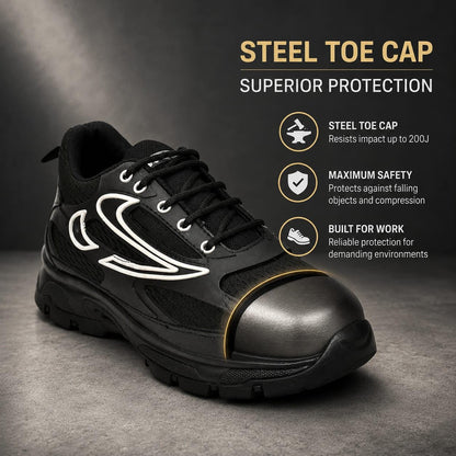 STONIX ShieldMax Steel Toe Safety Shoes – Black