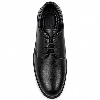 STONIX Men's Genuine Leather Derby Office Shoes – Black