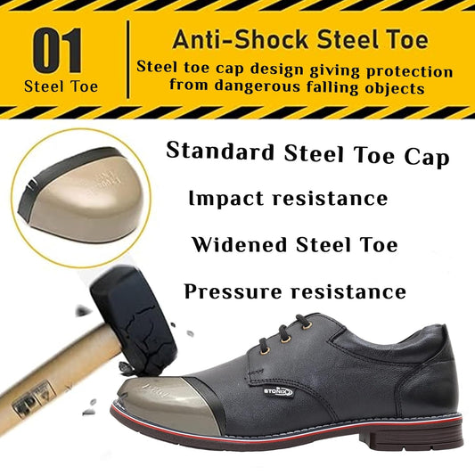 STONIX™ Steel Toe Safety Shoes |Leather Shoes |Formal Look