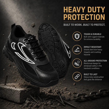 STONIX ShieldMax Steel Toe Safety Shoes – Black