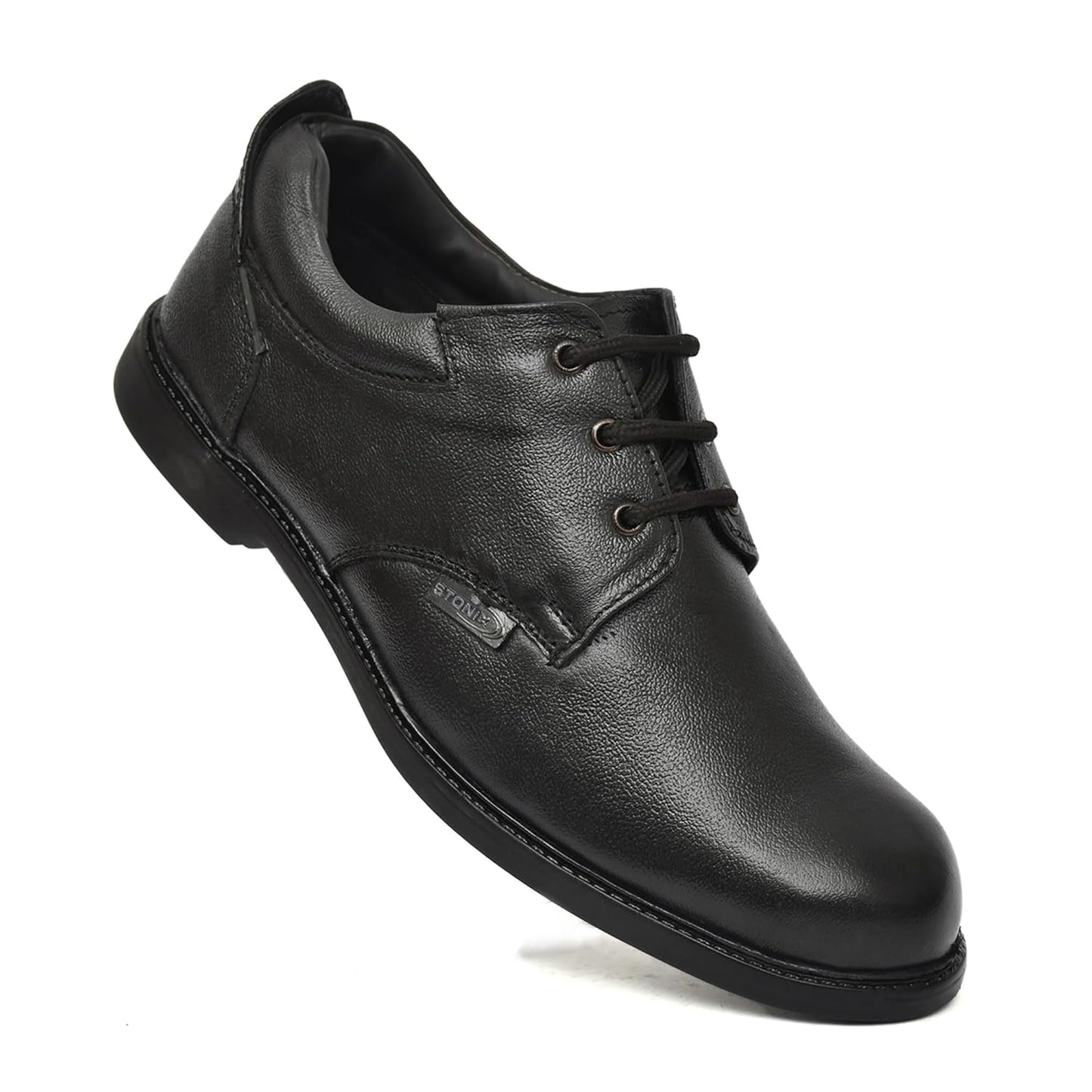 STONIX Safety Shoes for Men's|Steel Toe Shoes for Heavy Duty Work|Formal Look| Slip Resistant Outsole & Leather Safety Sheos|TPR Sole & Comfortable Your Foot