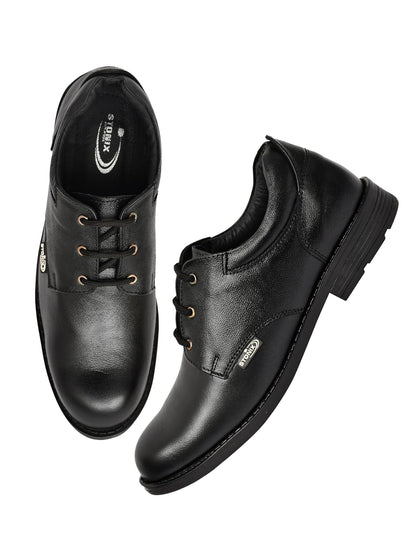 STONIX AR004 Men's Black Leather Steel Toe Safety Shoes