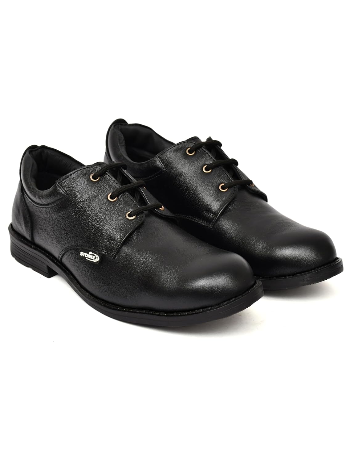 STONIX AR004 Men's Black Leather Steel Toe Safety Shoes