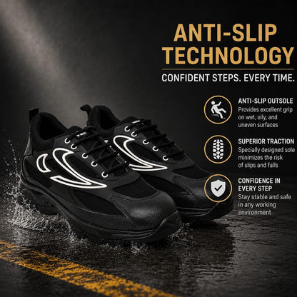 STONIX ShieldMax Steel Toe Safety Shoes – Black