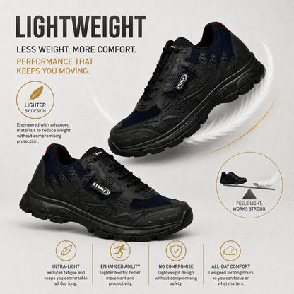 STONIX TitanPro Men's Blue Steel Toe Safety Shoes