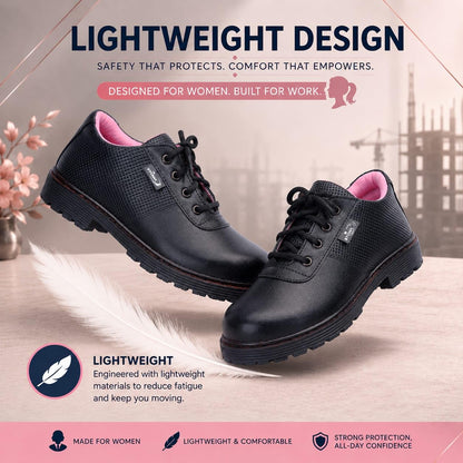 STONIX SecureFit Women's Steel Toe Safety Shoes – Pink