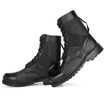 STONIX Hawk Sued Leather Steel Toe Safety Boots with TPR Black Sole - Ankle-Length