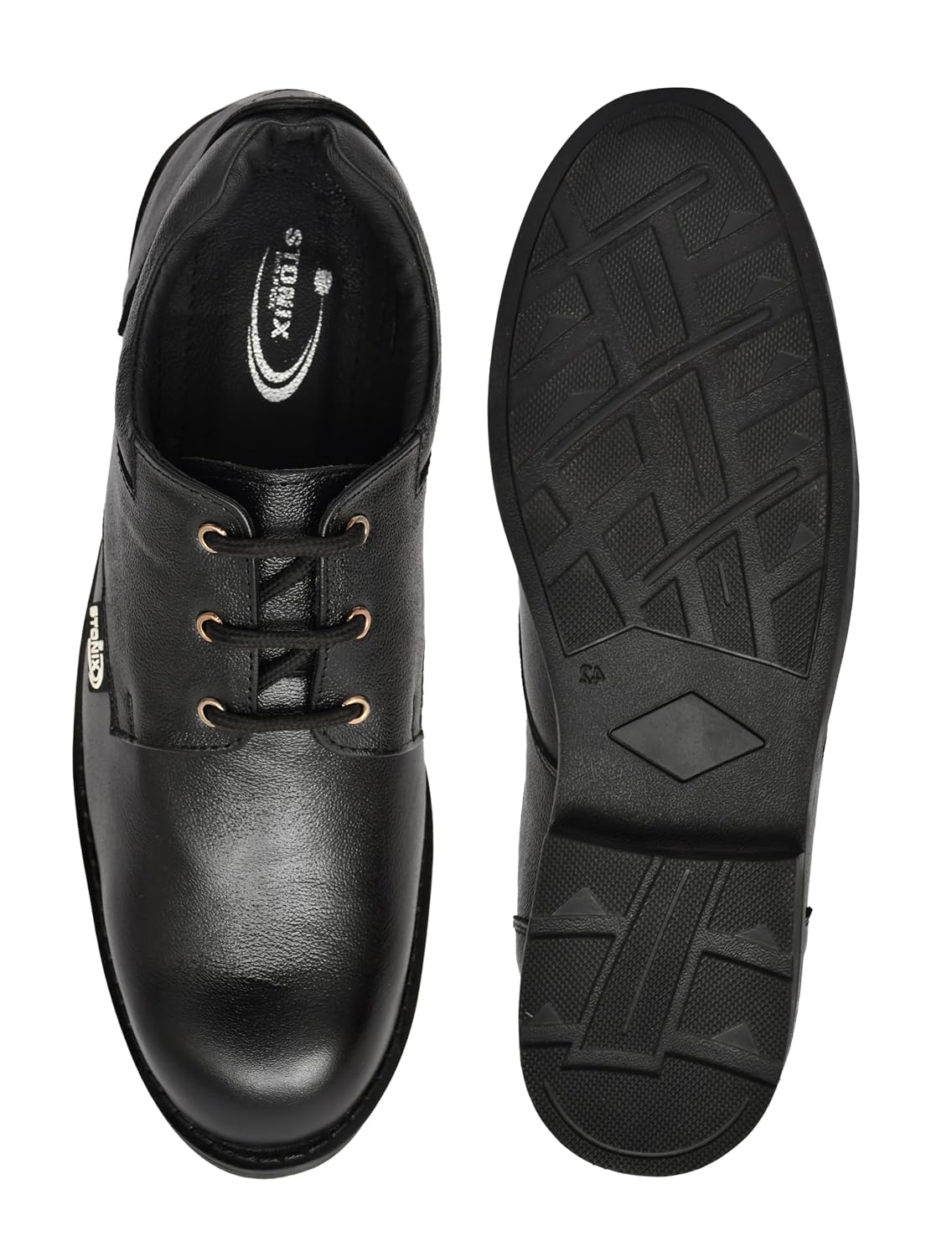 STONIX AR004 Men's Black Leather Steel Toe Safety Shoes
